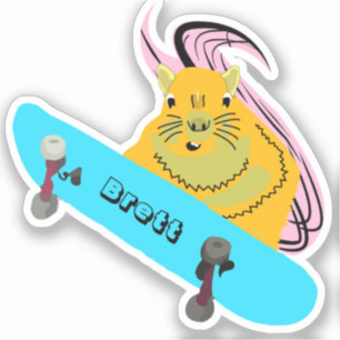 Naughty Squirrel #900 Brett Skateboarden Sticker