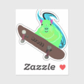 Naughty Squirrel #903 Brett Skateboarding Sticker (Vel)