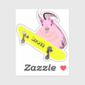 Naughty Squirrel #904 Brett Skateboarding Sticker (Vel)