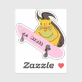 Naughty Squirrel #912 Brett Skateboarden Sticker (Vel)