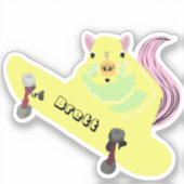 Naughty Squirrel #914 Brett Skateboarden Sticker (Voorkant)