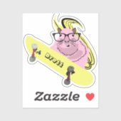 Naughty Squirrel #923 Brett Skateboarden Sticker (Vel)