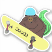 Naughty Squirrel #935 Brett Skateboarden Sticker (Voorkant)