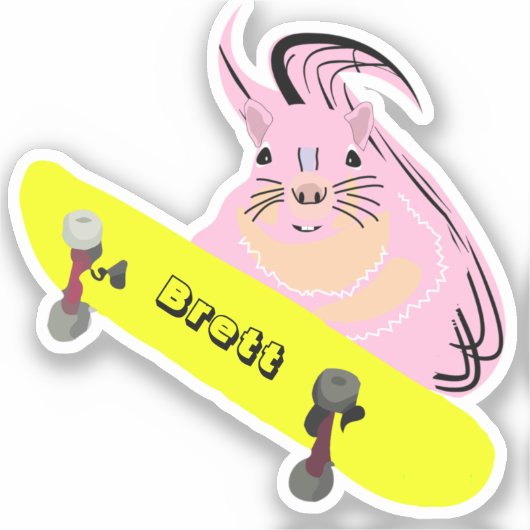 Naughty Squirrel #936 Brett Skateboarden Sticker (Voorkant)