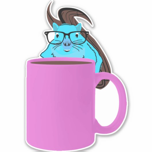 Naughty Squirrel #938 Sticker (Voorkant)