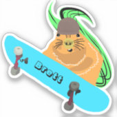 Naughty Squirrel #941 Brett Skateboarding Sticker (Voorkant)