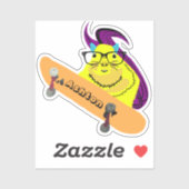 Naughty Squirrel #944 Aangepaste naam Schaats stic Sticker (Vel)