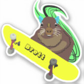 Naughty Squirrel #944 Brett Skateboarden Sticker (Voorkant)