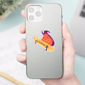 Naughty Squirrel #952 Schaats Aangepaste naam Sticker (Telefoon)