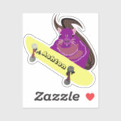 Naughty Squirrel #953 Schaats Aangepaste naam Sticker (Vel)