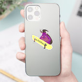 Naughty Squirrel #953 Schaats Aangepaste naam Sticker (Telefoon)