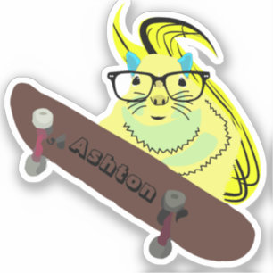 Naughty Squirrel #962 Schaats Aangepaste naam Sticker