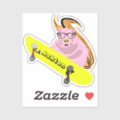 Naughty Squirrel #975 Schaats Aangepaste naam Sticker (Vel)