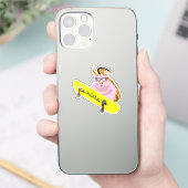 Naughty Squirrel #975 Schaats Aangepaste naam Sticker (Telefoon)