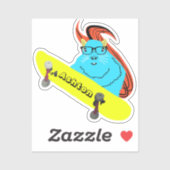 Naughty Squirrel #977 Schaats Aangepaste naam Sticker (Vel)