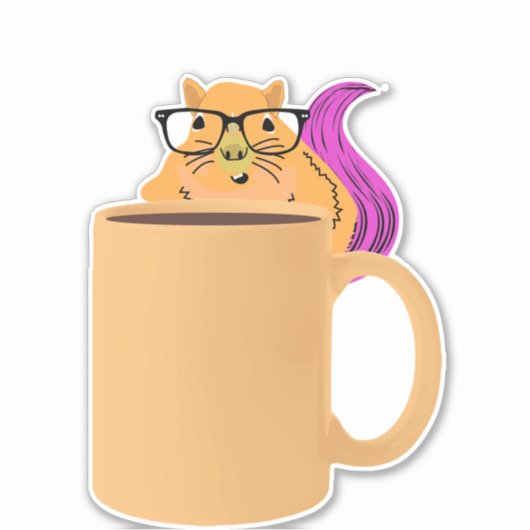 Naughty Squirrel #978 Sticker (Voorkant)