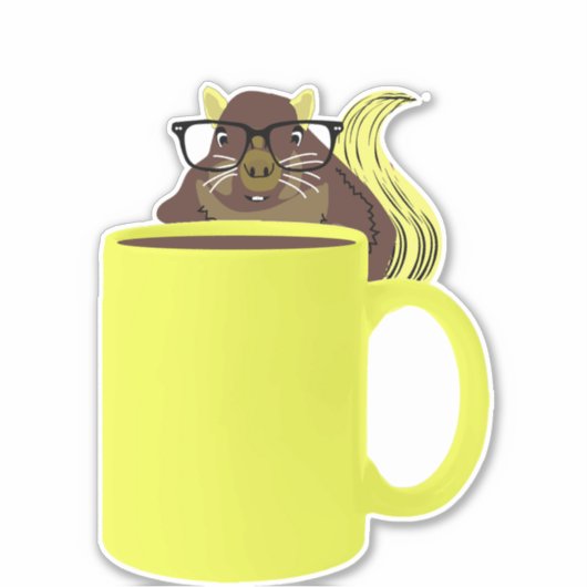 Naughty Squirrel #978 Sticker (Voorkant)