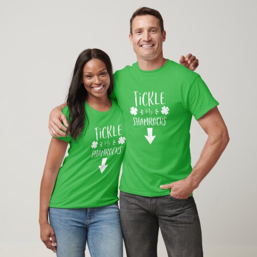 Naughty St Patricks Day Tickle My Shamrocks Dirk T-shirt (Unisex)