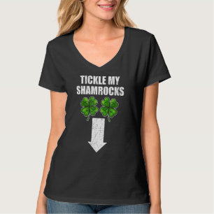 Naughty St Patricks Day Tickle My Shamrocks Dirk T-shirt