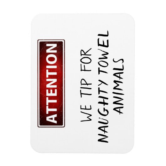 Naughty Towel Animals Funny Cruise Deurmarker Magneet (Verticaal)