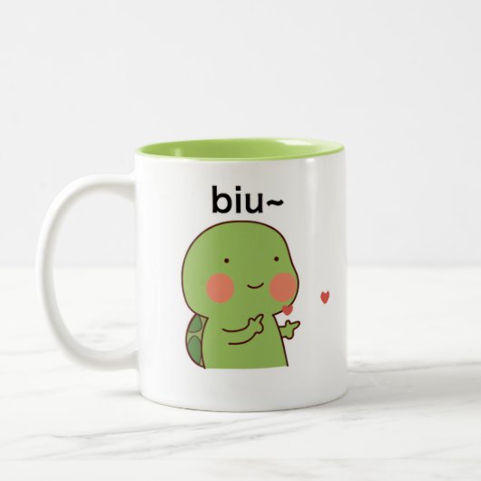 Naughty Turtle - MS1 Tweekleurige Koffiemok (Links)