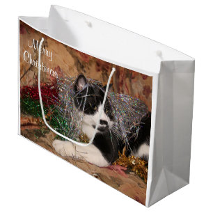 Naughty tuxedo kat Kerstmis Groot Cadeauzakje