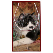 Naughty tuxedo kat Kerstmis Klein Cadeauzakje (Achterkant)