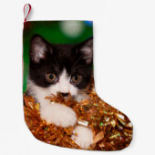 Naughty tuxedo kat Kerstmis Kleine Kerstsok (Voorkant)