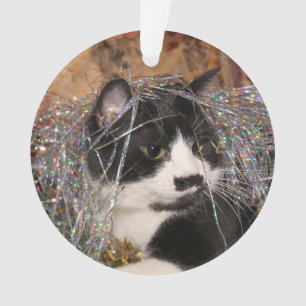 Naughty tuxedo kat Kerstmis Ornament
