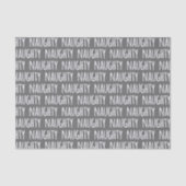 Naughty Typography Gray Tissue Paper Tissuepapier (Voorkant)