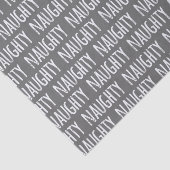 Naughty Typography Gray Tissue Paper Tissuepapier (Detail)