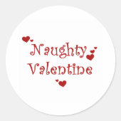 Naughty Valentijn Ronde Sticker (Voorkant)