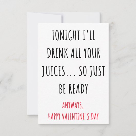 Naughty Valentijnsdag card voor hem en haar Bedankkaart (Voorkant)