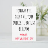 Naughty Valentijnsdag card voor hem en haar Bedankkaart (Staand voorkant)