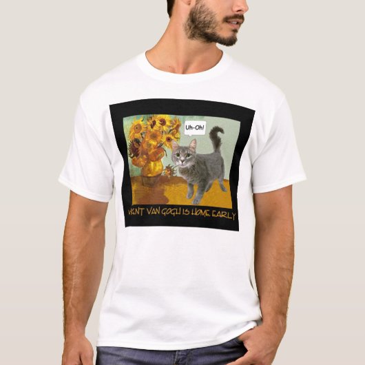Naughty Van Gogh Cat 3 T-shirt (Voorkant)