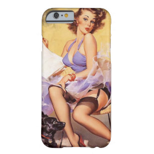  Naughty Violet Pin Up Girl Barely There iPhone 6 Hoesje