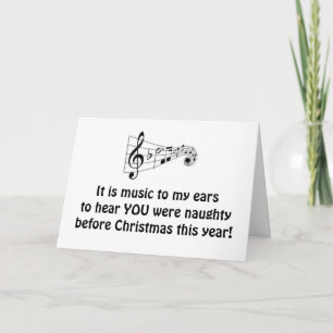 "NAUGHTY" VOOR CHRISTMAS-GOOD-SO "I" WAS FEESTDAGEN KAART