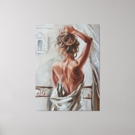 Naughty Wake Up Canvas Afdruk