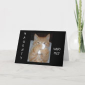 NAUGHTY-WIE ME? CHRISTMAS FUN FEESTDAGEN KAART (Voorkant)