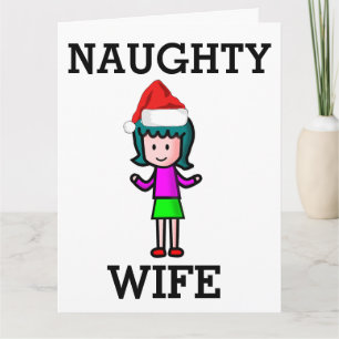 NAUGHTY WIFE CHRISTMAS KAART