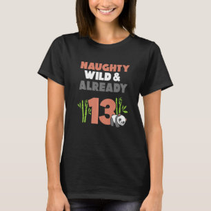 Naughty Wild & reeds 13 Birthday Panda Beer T-shirt