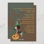 Naughty Witch Uitnodiging (Voorkant / Achterkant)