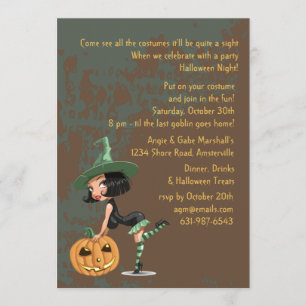 Naughty Witch Uitnodiging