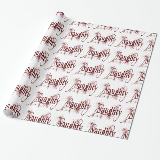 Naughty Wrapping Paper Cadeaupapier (Uitgerold)
