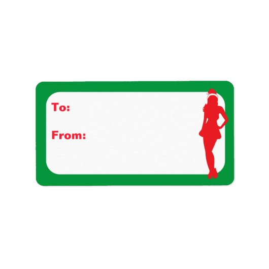 Naughty Xmas Elf Etiket (Voorkant)