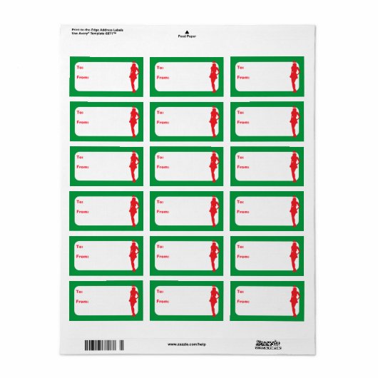 Naughty Xmas Elf Etiket (Full Sheet)