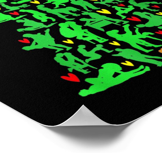 Naughty Xmas Ornamenten Kamasutra Volwassen Humor  Poster (Hoek)