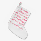 Naughty Yorkshire Terrier Kleine Kerstsok (Voorkant (Hangend))