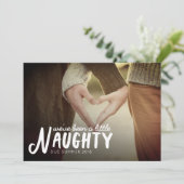 Naughty Zwangerschap Kerstmis Kaart (Staand voorkant)