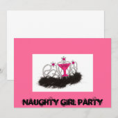Naughy Girl Party Kaart (Voorkant / Achterkant)